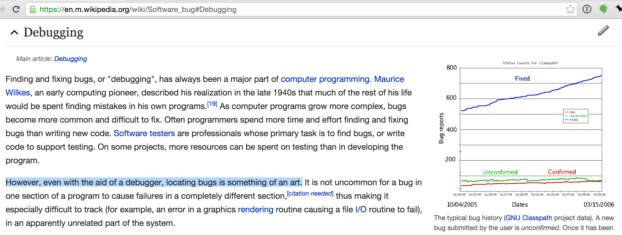 wiki-debugging